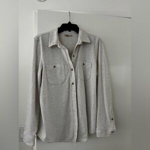 Faherty Oatmeal Casual Button Down Shirt Soft Fabric